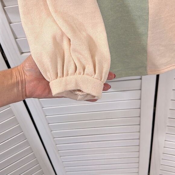 Slouchy Oversized Sweater Size Large Color Block Sweater * - Picture 6 of 11